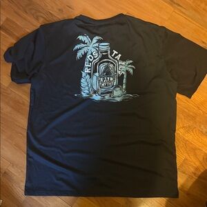 Black Graphic Palm Bottle Mens T-Shirt Rash Guard